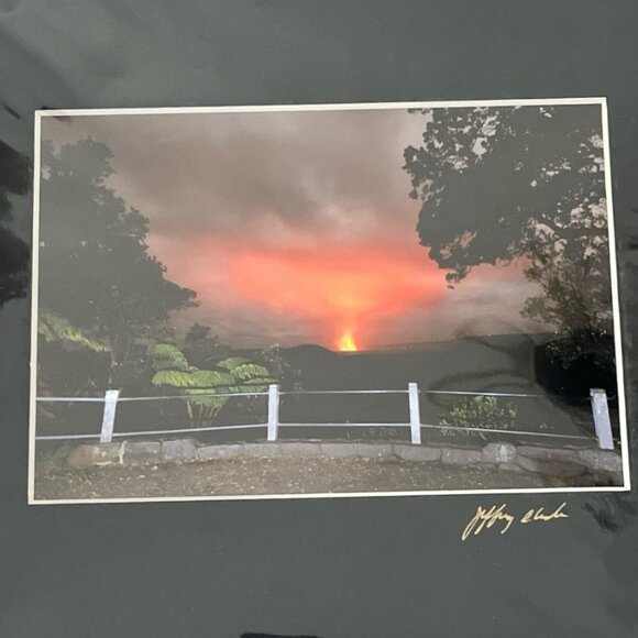 Jeffrey Ikeda Signed 8x10 Photo Print – Kilauea Iki Glow from Halemaumau, Hawaii - Picture 3 of 6